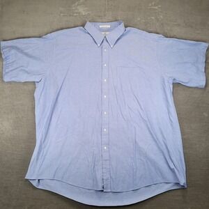 Enro Short Sleeve Button Up Dress Shirt Oxford Cotton Mens Size 2XL‎